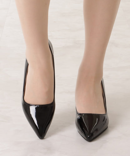 ポインテッドピンヒールパンプス