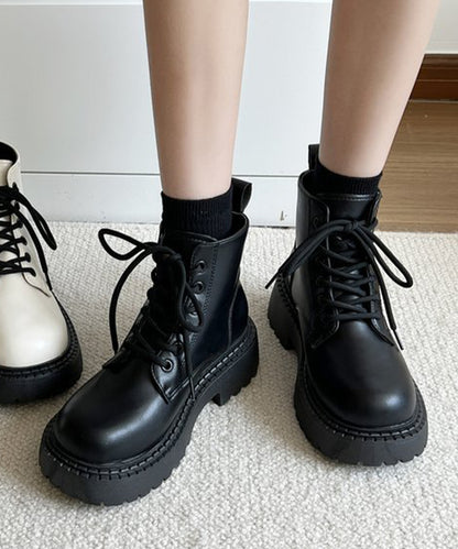 ボリュームソールレースアップショートブーツ
