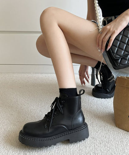 ボリュームソールレースアップショートブーツ