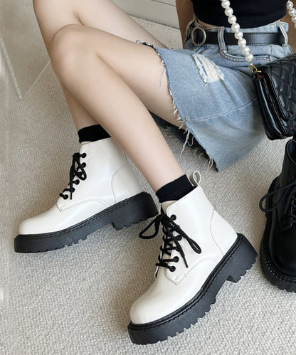 ボリュームソールレースアップショートブーツ