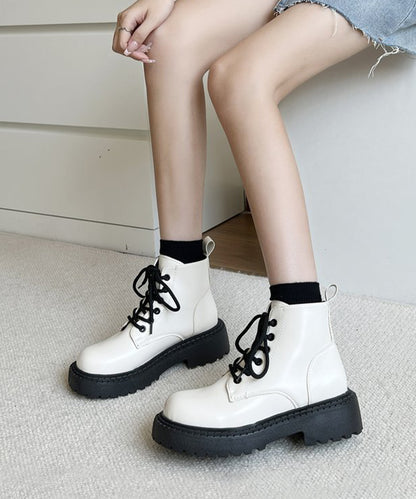 ボリュームソールレースアップショートブーツ