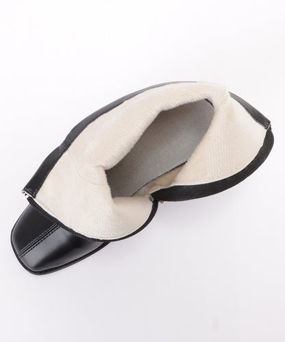 花柄刺繍チャンキーショートブーツ