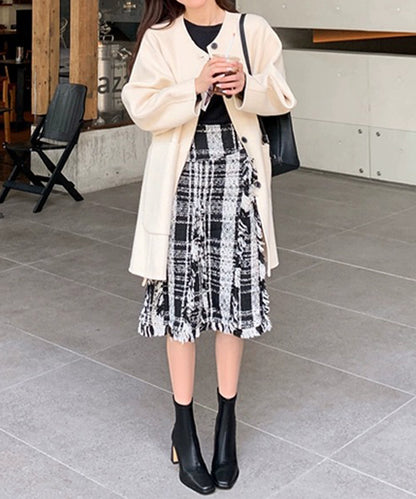 レザー調スクエアトゥセンターステッチショートブーツ