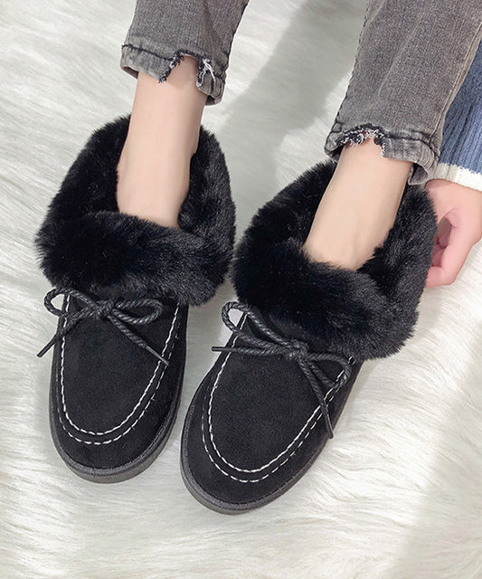ファー付き厚底あったかモカシン