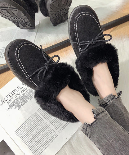 ファー付き厚底あったかモカシン