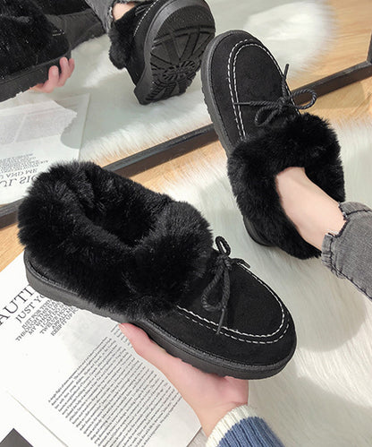 ファー付き厚底あったかモカシン