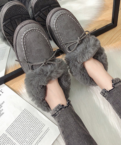 ファー付き厚底あったかモカシン