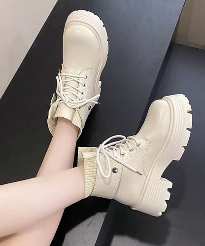 ボリュームソールレースアップショートブーツ