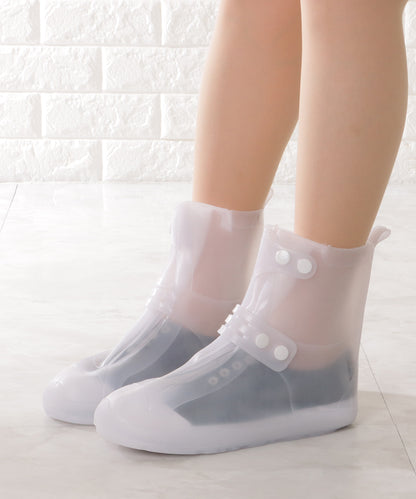 ダブル スナップ ハイカット レイン シューズ カバー