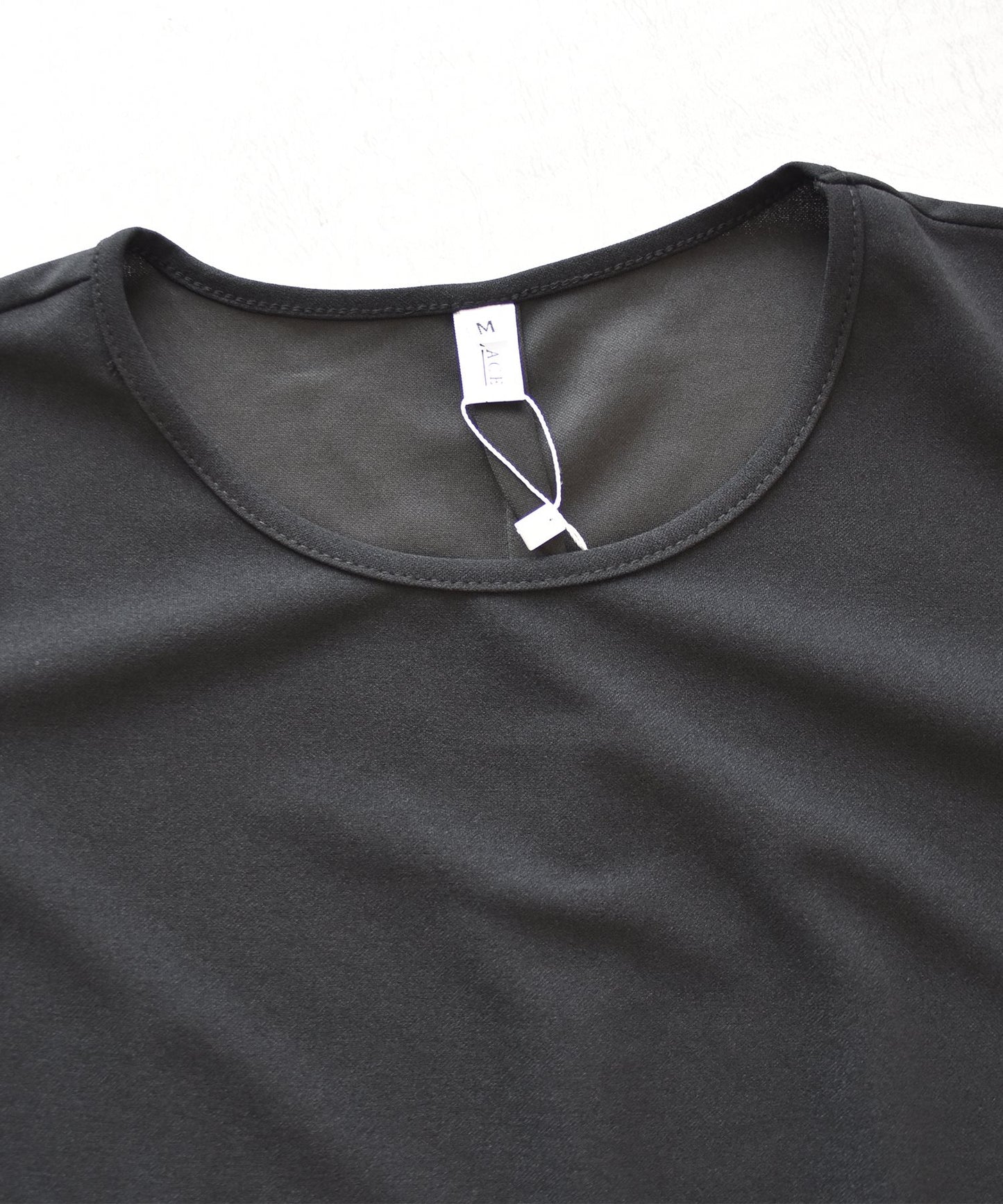 シースルーフリル袖膝丈ドレス・ワンピース