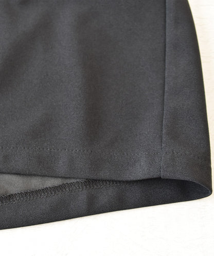 シースルーフリル袖膝丈ドレス・ワンピース