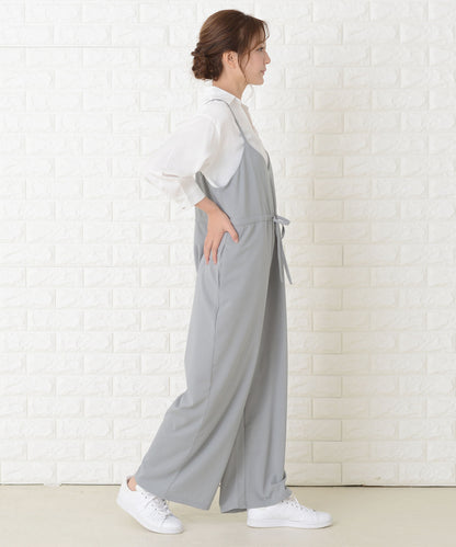 ゆったりワイドサロペット オールインワン・パンツ