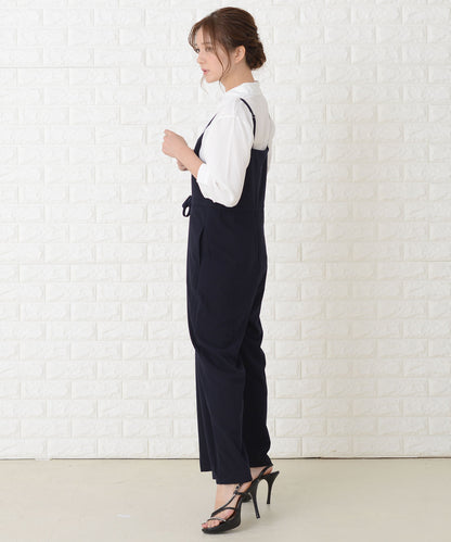 ゆったりワイドサロペット オールインワン・パンツ