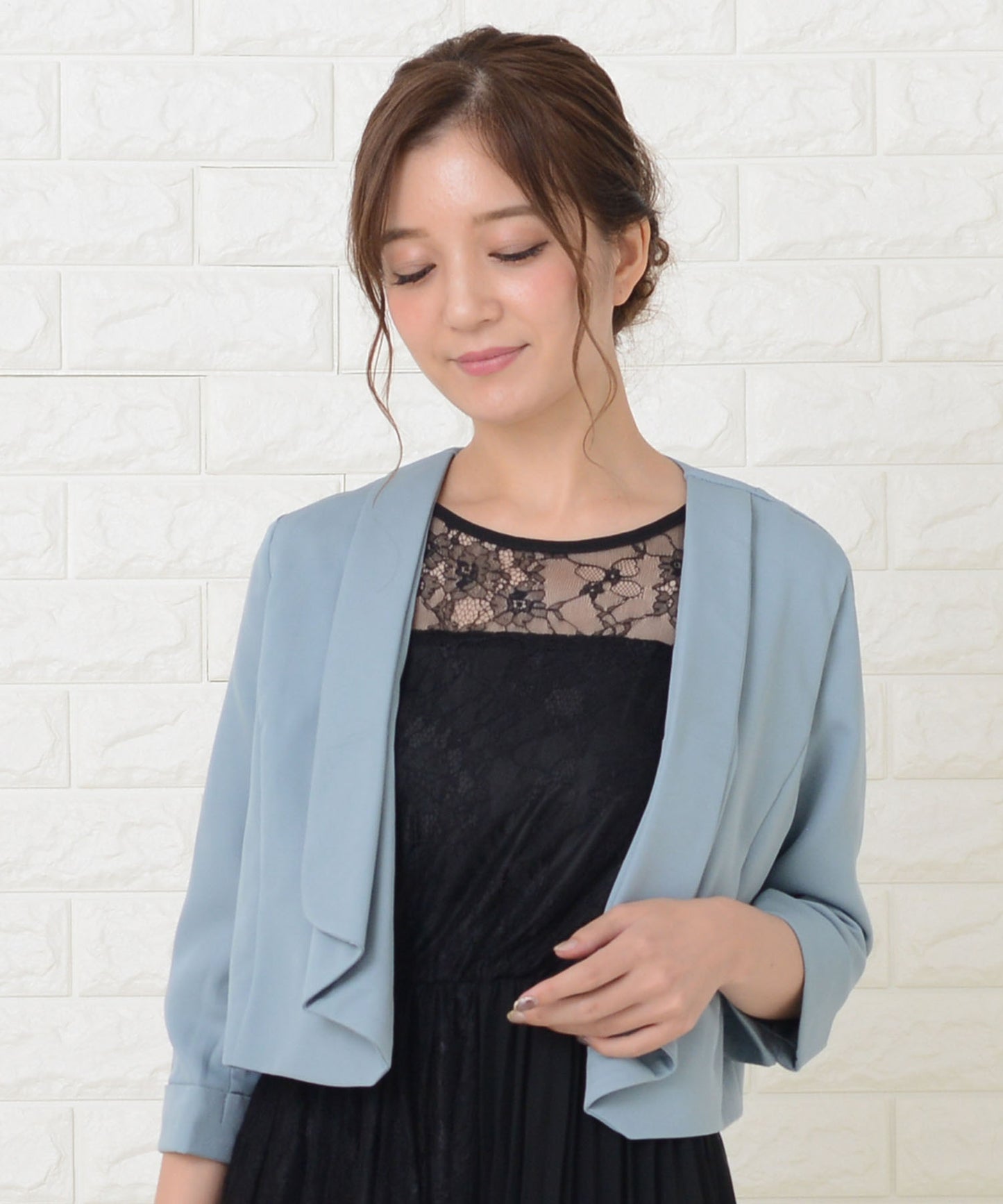 七分袖シンプルボレロ ジャケット