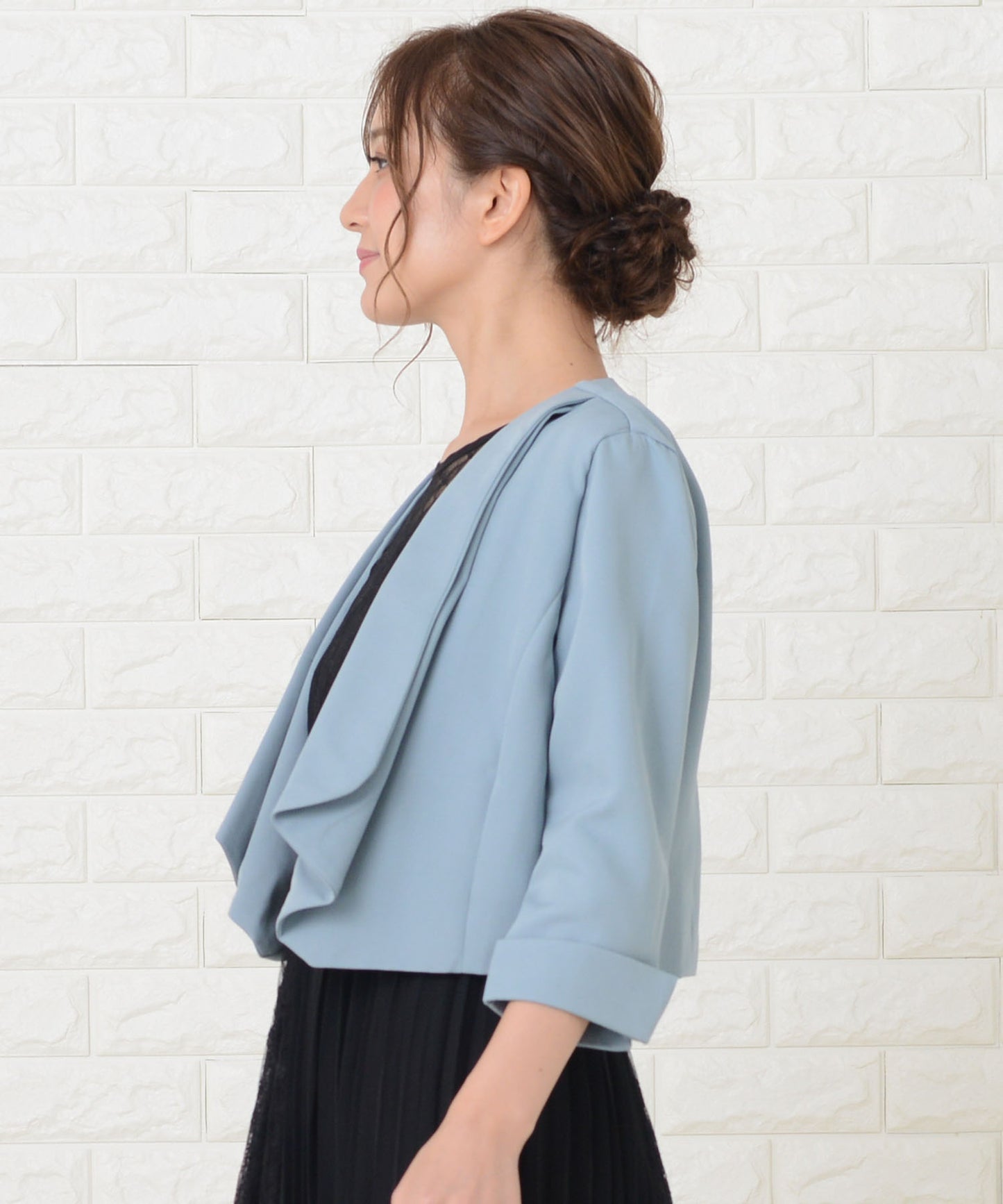 七分袖シンプルボレロ ジャケット
