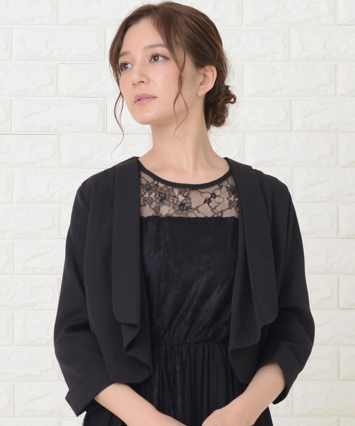 七分袖シンプルボレロ ジャケット