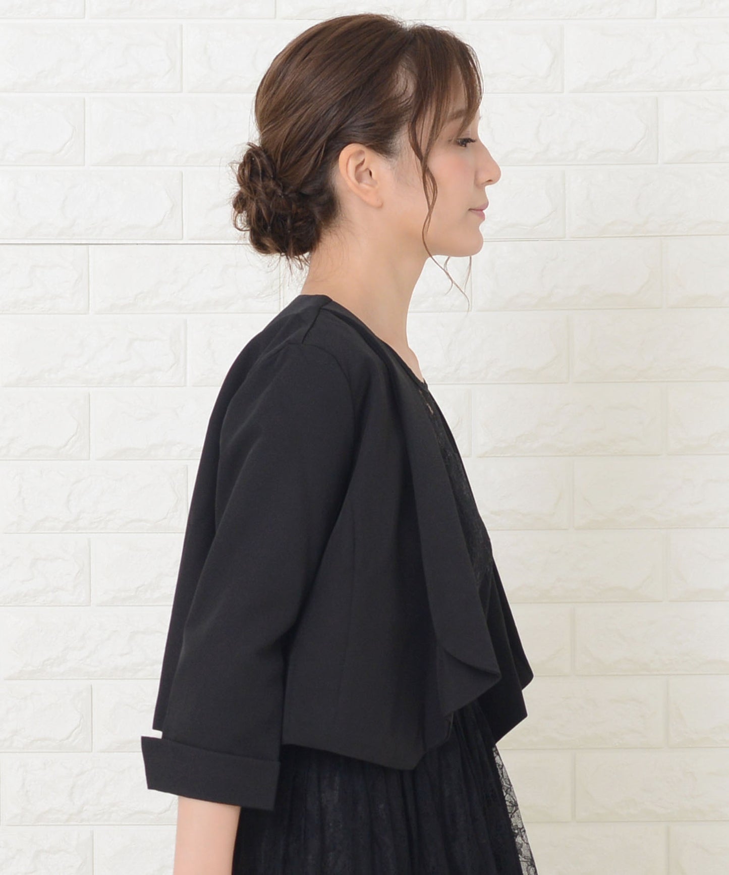 七分袖シンプルボレロ ジャケット