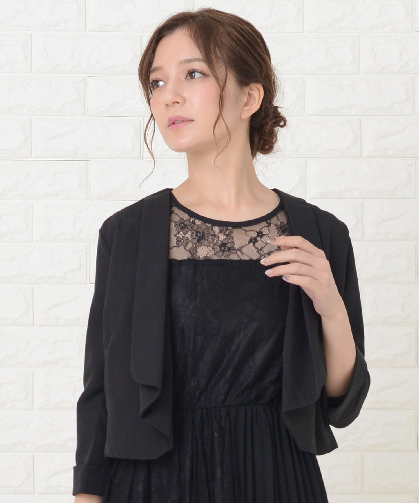 七分袖シンプルボレロ ジャケット