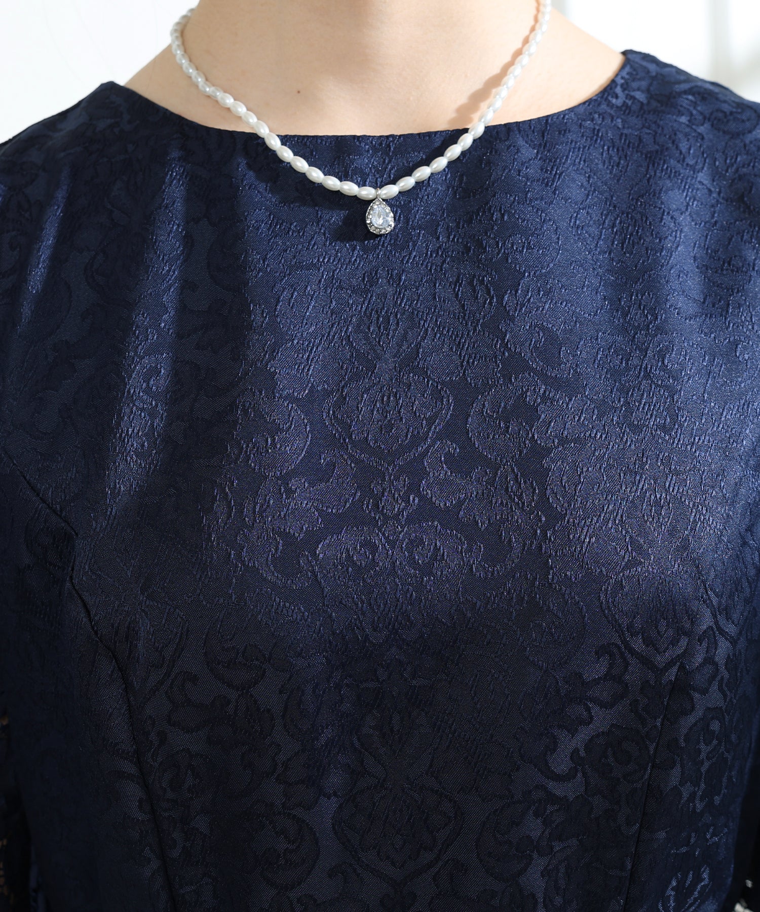 レース 切り替え 6分袖 ナロー ワンピース – Lace Ladies