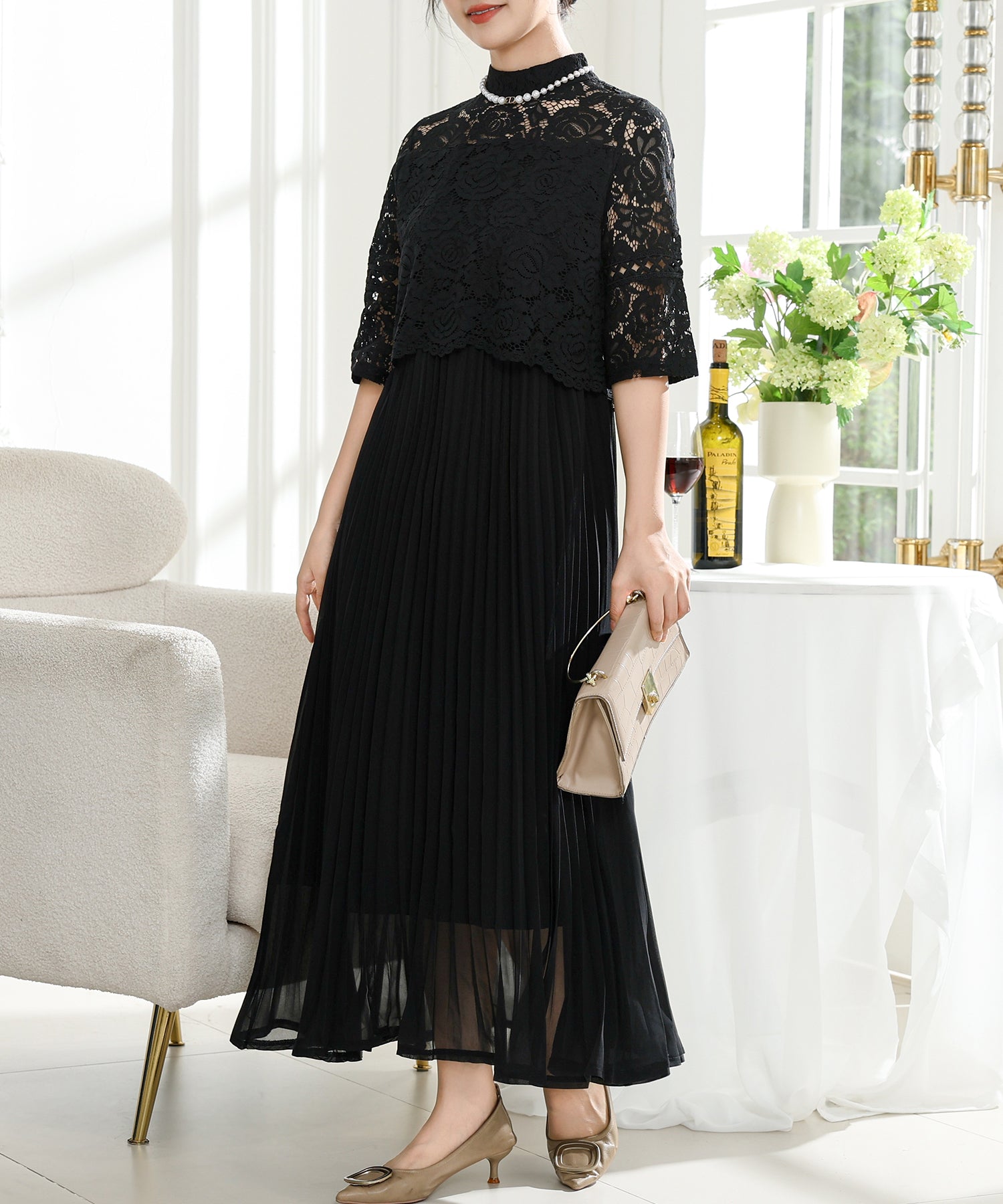 レース ショール シアー プリーツ ワンピース – Lace Ladies レース ショール シアー プリーツ ワンピース – Lace Ladies