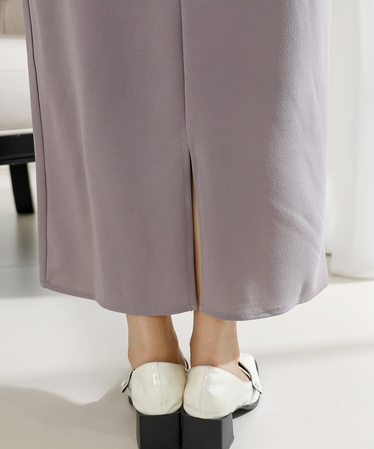 スクエアネック シアー ドッキング タイト ロング ワンピース – Lace