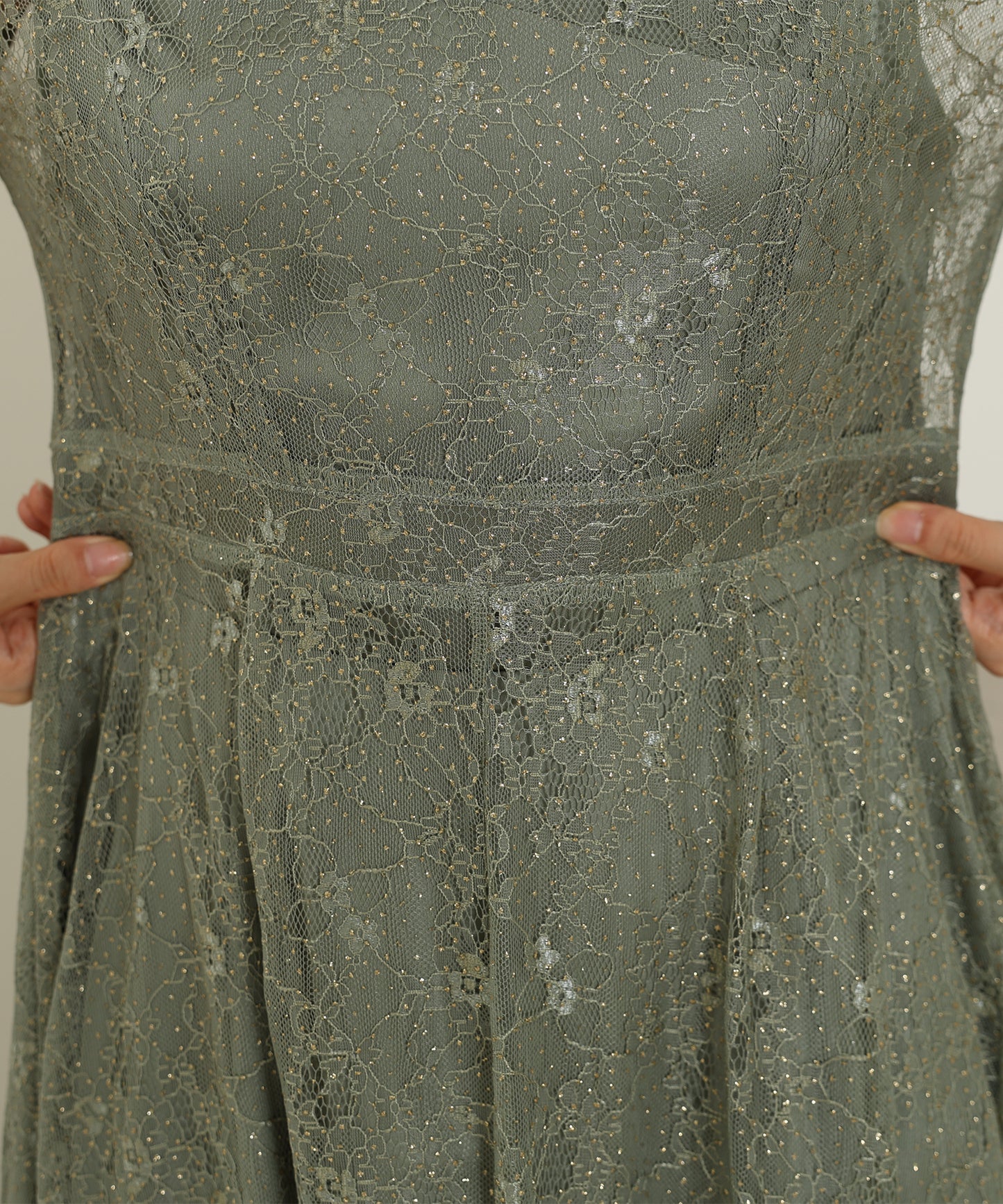 2way バックコンシャス レース 袖リボン レイヤード ドレス