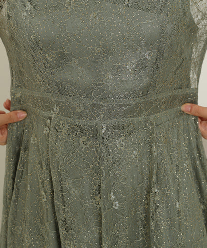 2way バックコンシャス レース 袖リボン レイヤード ドレス