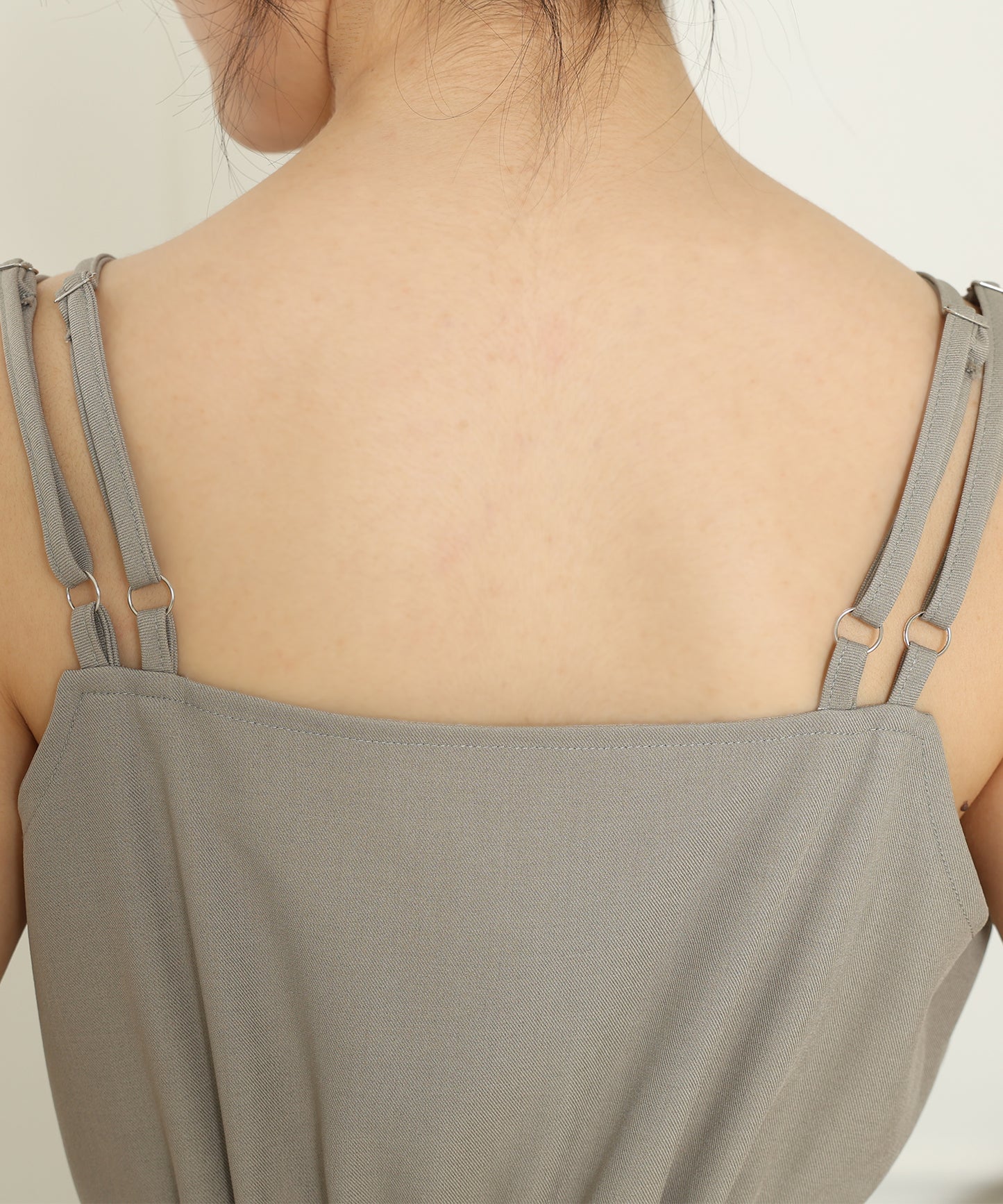 オーガンジー フリル レイヤード ロング ドレス