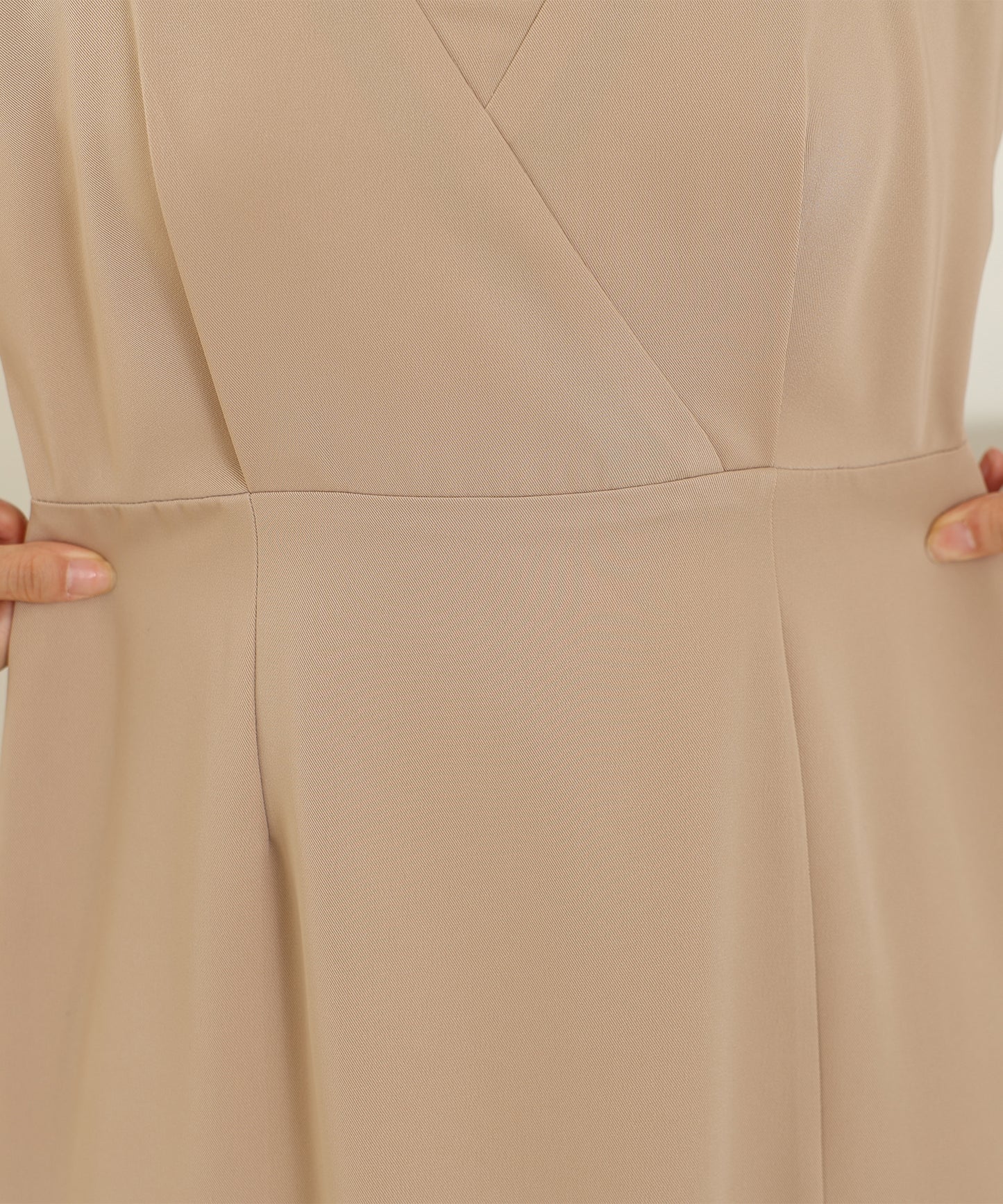 シアー レイヤード スリット入り キャミソール ドレス