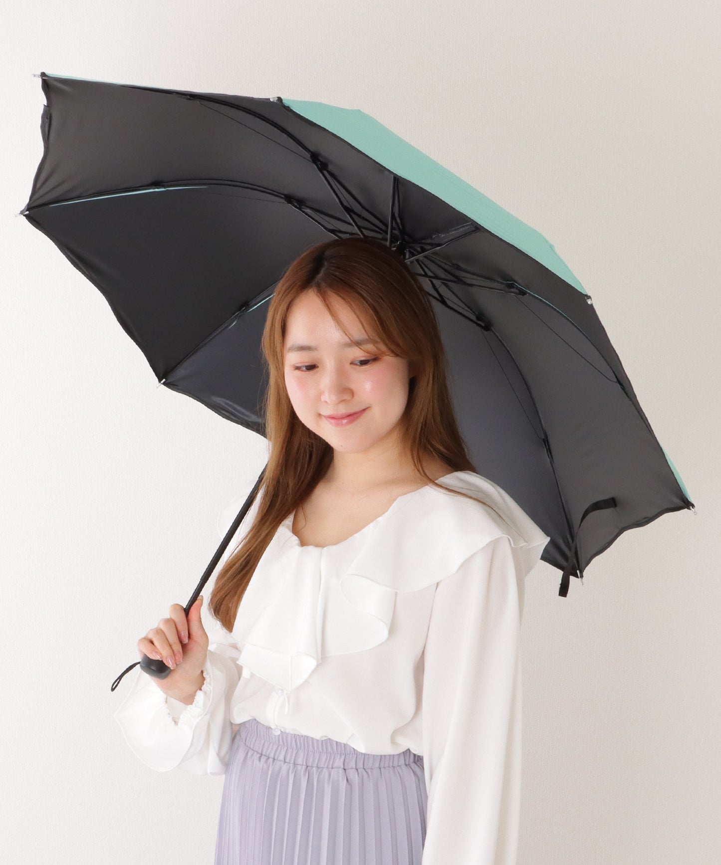 【雨晴兼用】フラワー デザイン 配色 折りたたみ傘