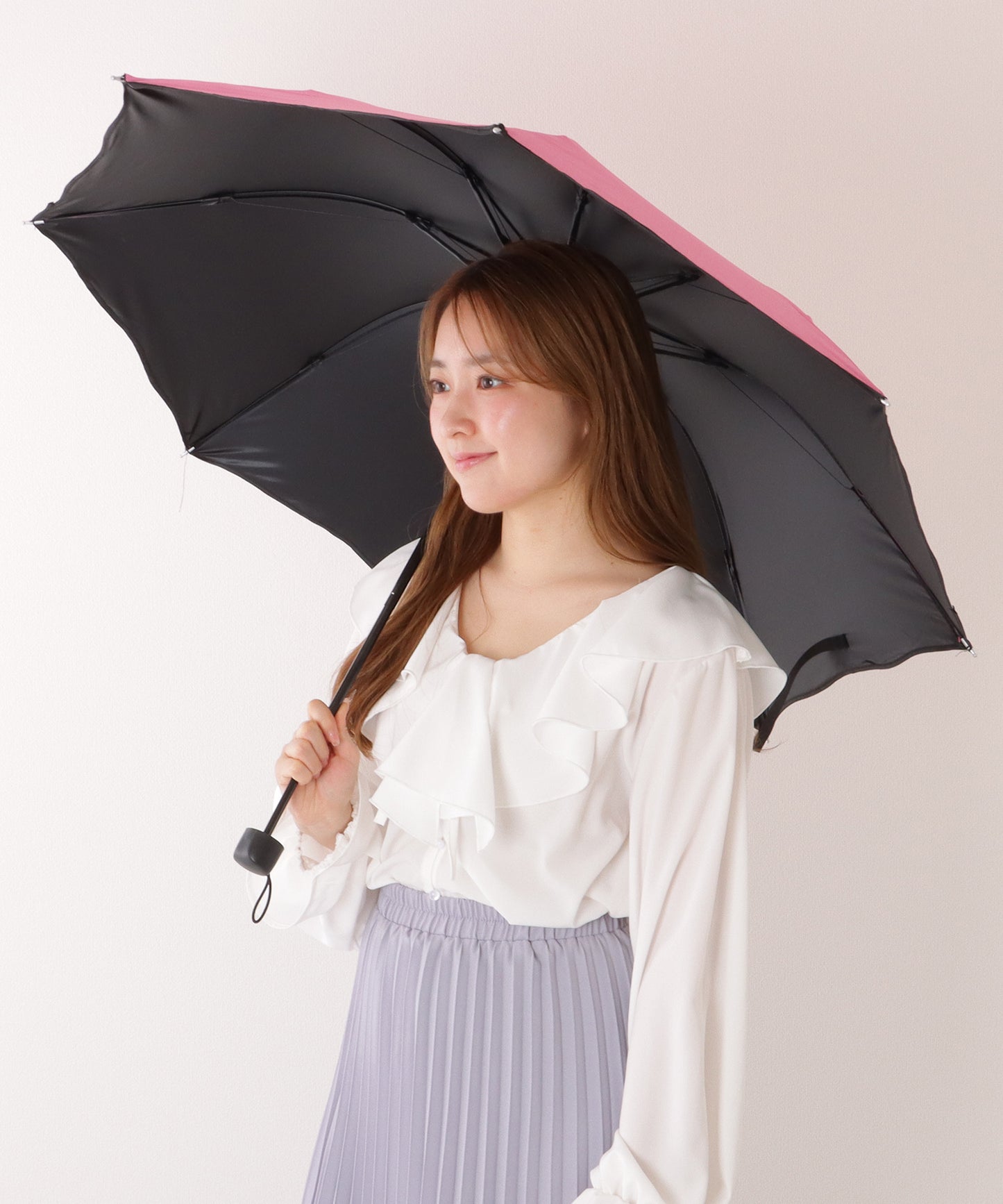 【雨晴兼用】フラワー デザイン 配色 折りたたみ傘