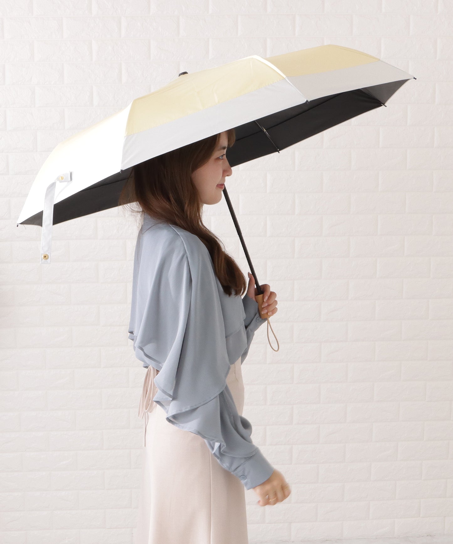 バイカラー晴雨兼用折りたたみ傘