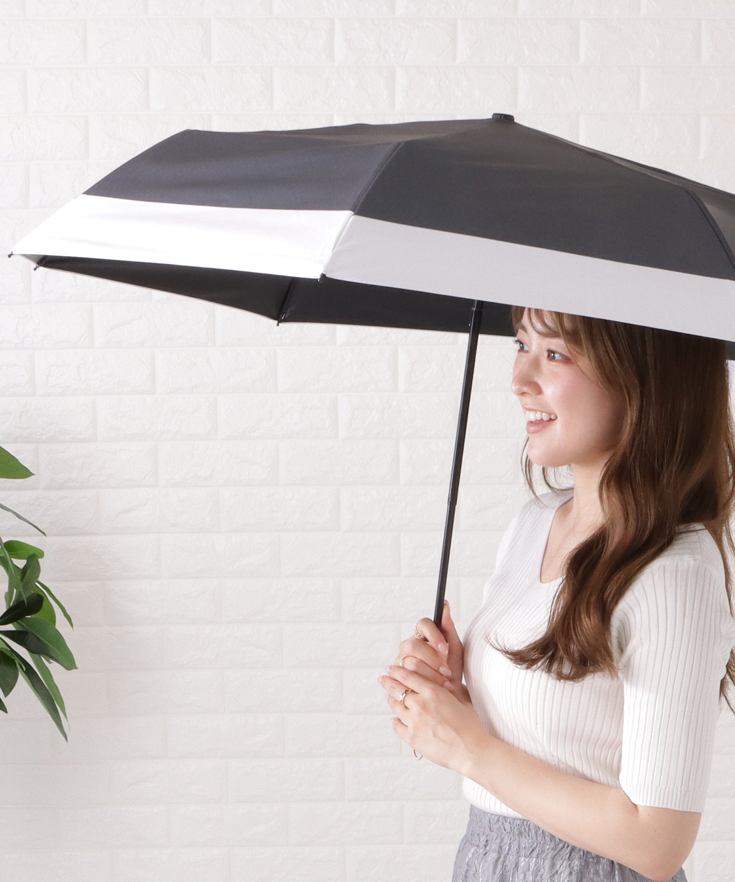 バイカラー晴雨兼用折りたたみ傘