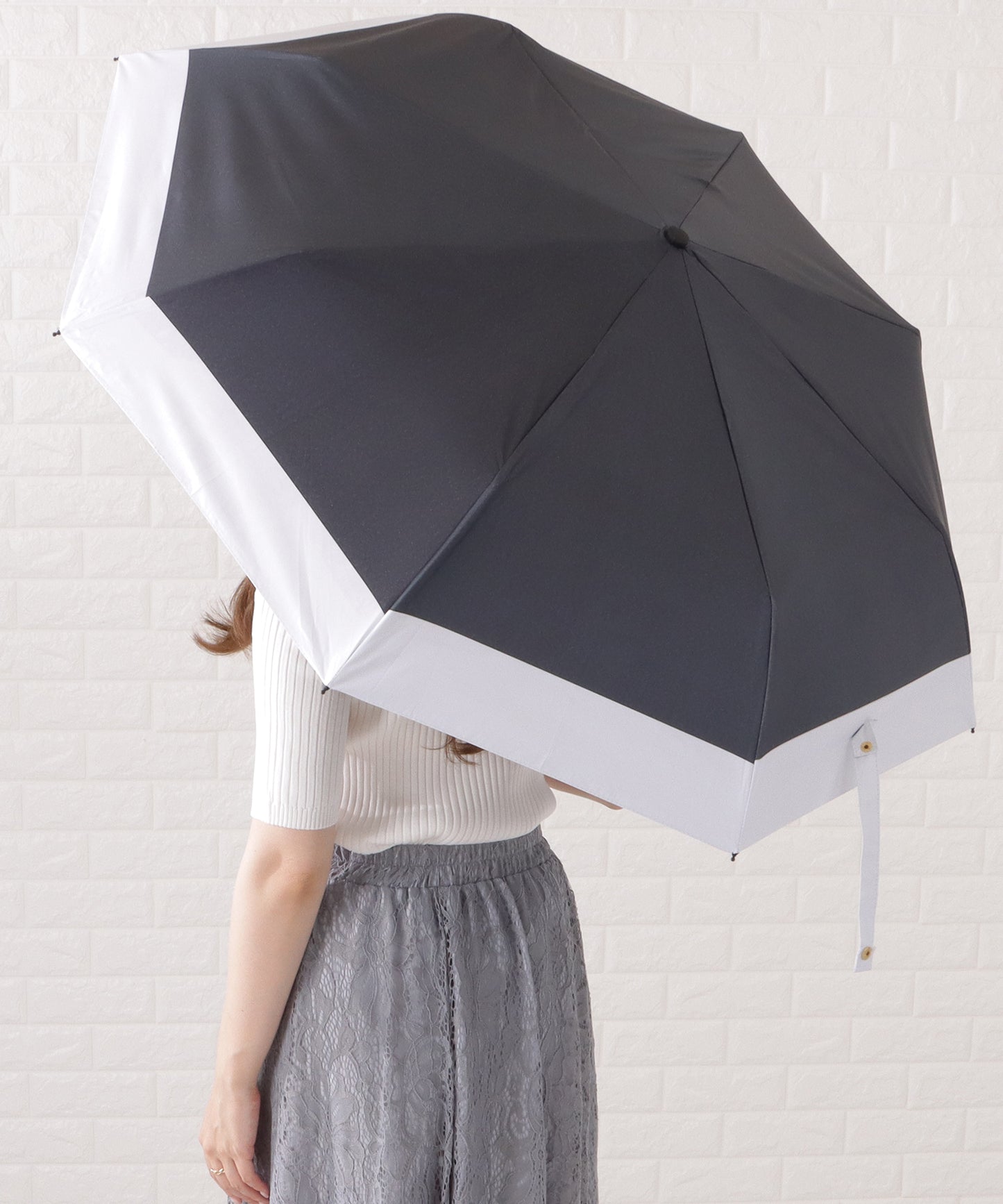 バイカラー晴雨兼用折りたたみ傘