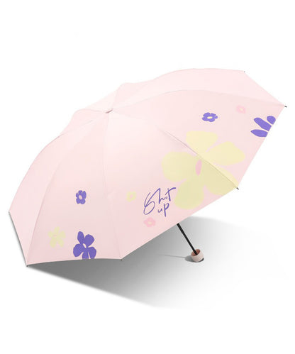 晴雨兼用 配色 フラワー コンパクト 折りたたみ傘
