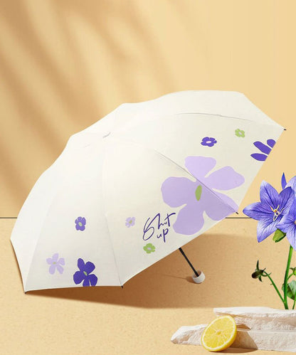 晴雨兼用 配色 フラワー コンパクト 折りたたみ傘