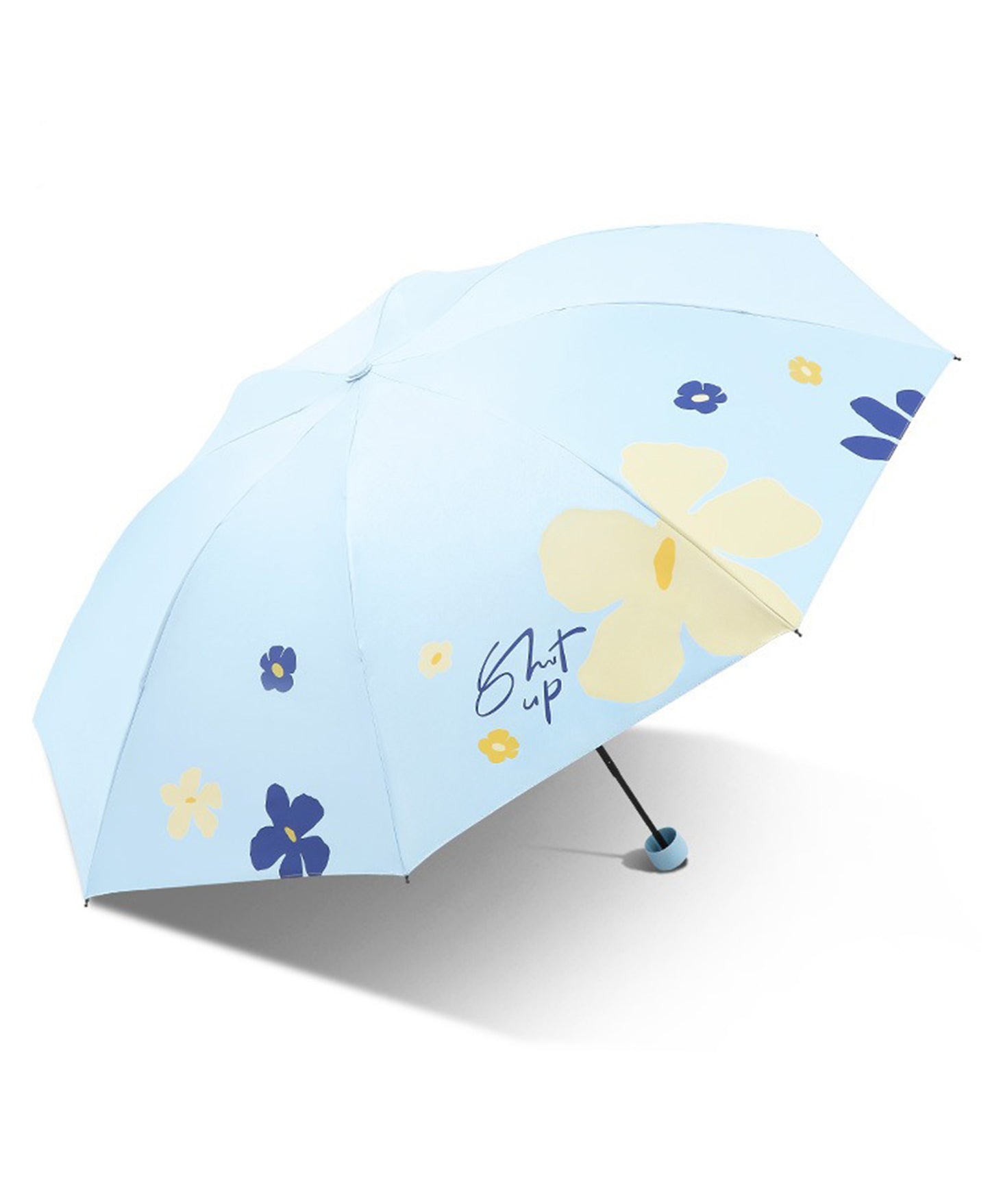 晴雨兼用 配色 フラワー コンパクト 折りたたみ傘