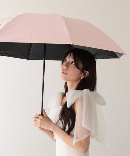 晴雨兼用 配色 フラワー コンパクト 折りたたみ傘