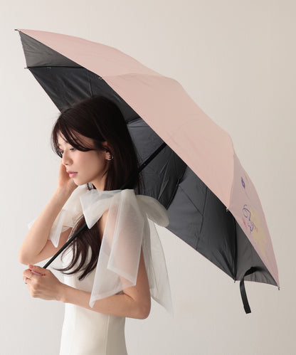 晴雨兼用 配色 フラワー コンパクト 折りたたみ傘