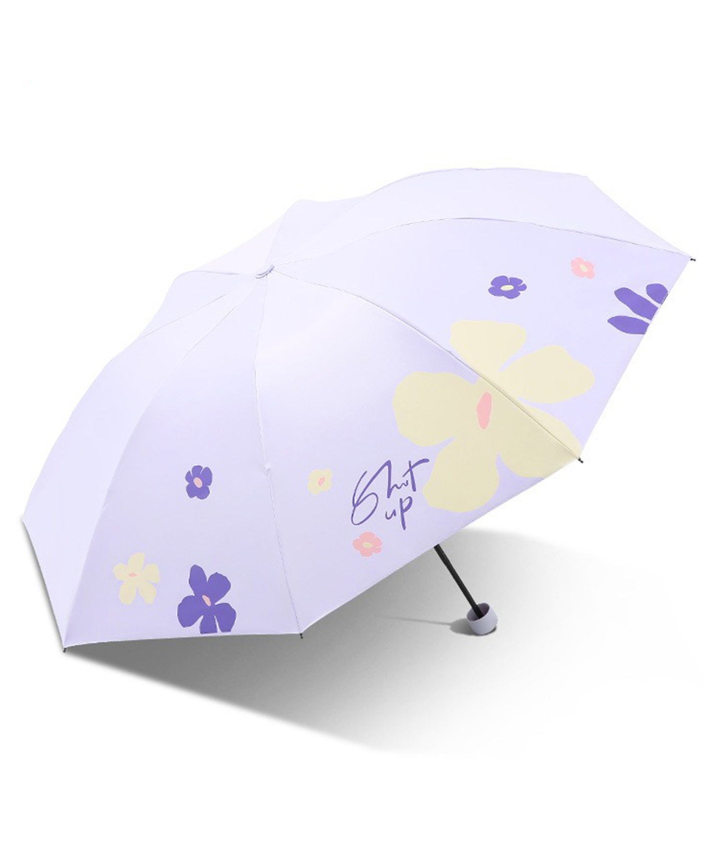 晴雨兼用 配色 フラワー コンパクト 折りたたみ傘