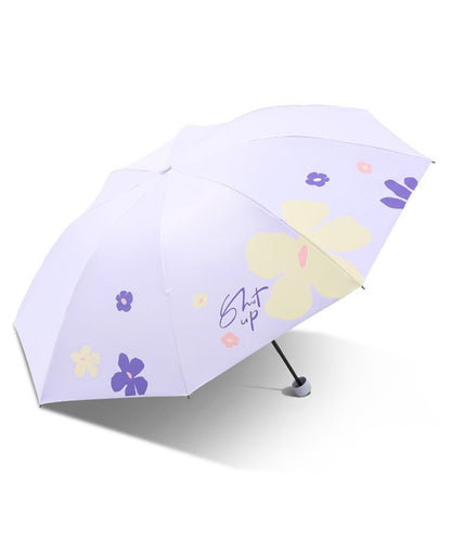 晴雨兼用 配色 フラワー コンパクト 折りたたみ傘