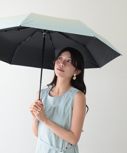 晴雨兼用 シンプル グラデーション 遮光 折りたたみ傘
