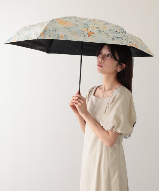 晴雨兼用 ボタニカル アート ペイント 折りたたみ傘