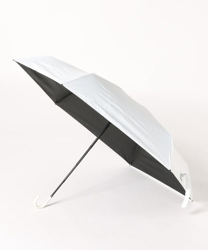 晴雨兼用 ソリッドカラー フック型 コンパクト 折りたたみ傘