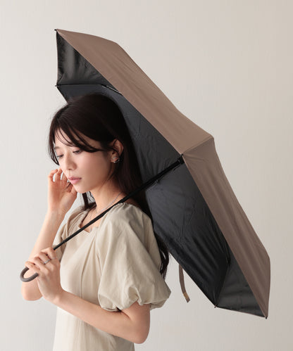 晴雨兼用 ソリッドカラー フック型 コンパクト 折りたたみ傘