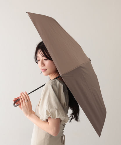 晴雨兼用 ソリッドカラー フック型 コンパクト 折りたたみ傘