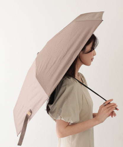 晴雨兼用 ソリッドカラー フック型 コンパクト 折りたたみ傘
