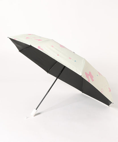 晴雨兼用 グラデーション メニー リボン 折りたたみ傘