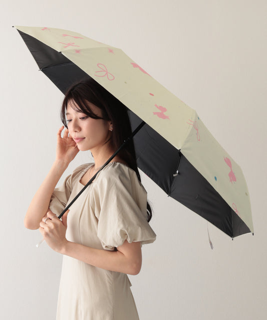 晴雨兼用 グラデーション メニー リボン 折りたたみ傘