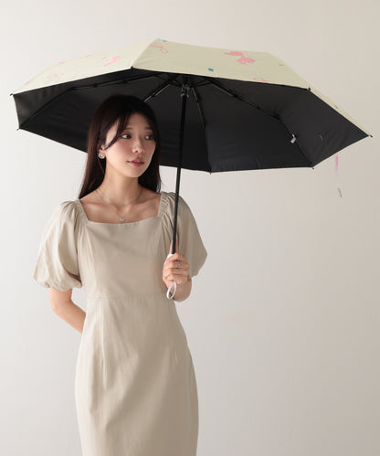晴雨兼用 グラデーション メニー リボン 折りたたみ傘